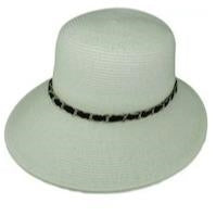 Load image into Gallery viewer, Paperbraid Cloche w Dimensional Brim &amp; Chain Trim