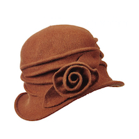 Load image into Gallery viewer, Boiled Wool Cloche with Rosette