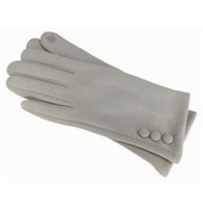 Polyester Stretch Glove with Button Trim